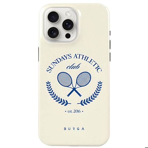 Coque för iPhone 15 Pro - Burga Leisure Club - Stöttålig och repfria - Vit