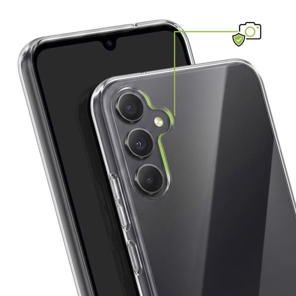 Silicone Gel Blød Beskyttelse Stødabsorberende Cover til Galaxy A34 5G Mayaxess Transparent Vit