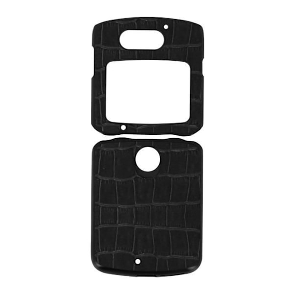 Coque - AVISERA - Motorola Razr 5G - Hård - Krokodilskinnseffekt - Heltäckande hållbart skydd Svart