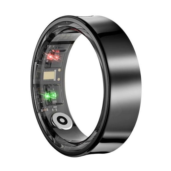Bluetooth-forbundet ring sundhedsovervågning multisport vandtæt størrelse 10 sort