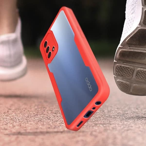 Coque - AVIZAR - Oppo A74 - Plexiglas - Polymer - Skydd 360° Röd