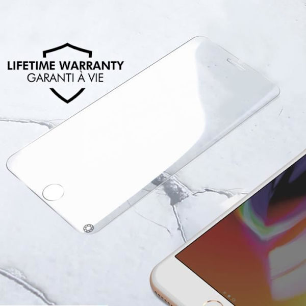 Hærdet glas til iPhone 6 Plus, 6s Plus, 7 Plus, 8 Plus Force Glass Transparent Vit
