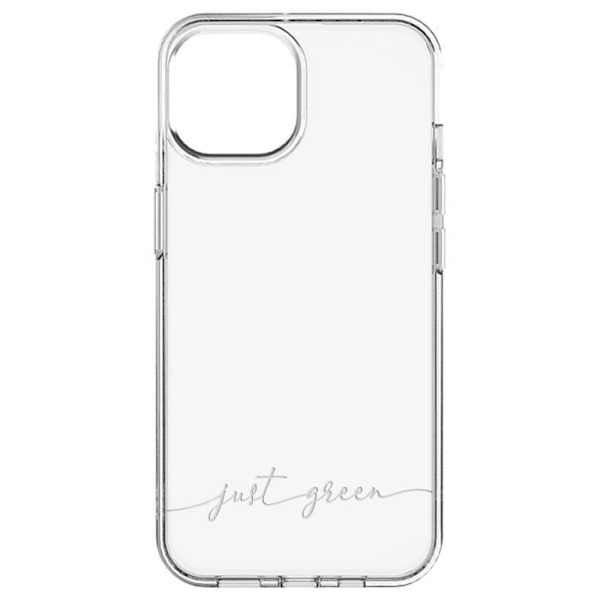 Cover til iPhone 14 Genanvendelig Just Green gennemsigtig Transparent
