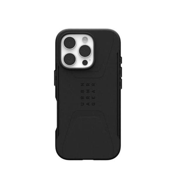 Coque - UAG - Civilian - iPhone 16 Pro - Antiskrid - Hexagonal Mønster - Sort Svart
