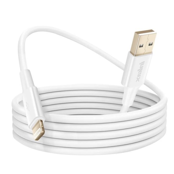 USB-Cable Lightning Lataus ja Nopeasynkronointi Inkax Valkoinen Vit