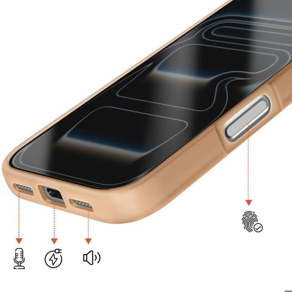 MagSafe-cover til iPhone 17 Pro Max, Bi-materiale beskyttelse, Hård bagside, Brun brun