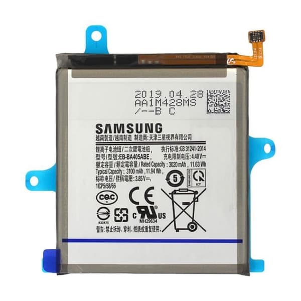 Intern batteri - SAMSUNG - Galaxy A40 - 3020mAh - Lithium-ion - Hvid Vit