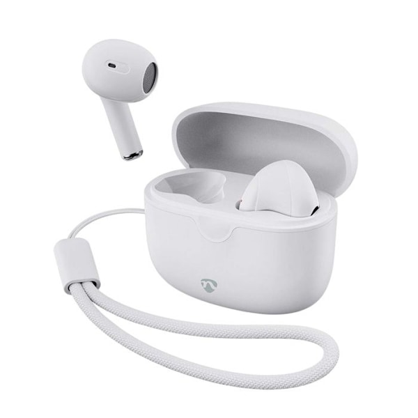 Trådlösa Bluetooth In-ear hörlurar med rem Modell HPBT2400 Nedis Vit Vit