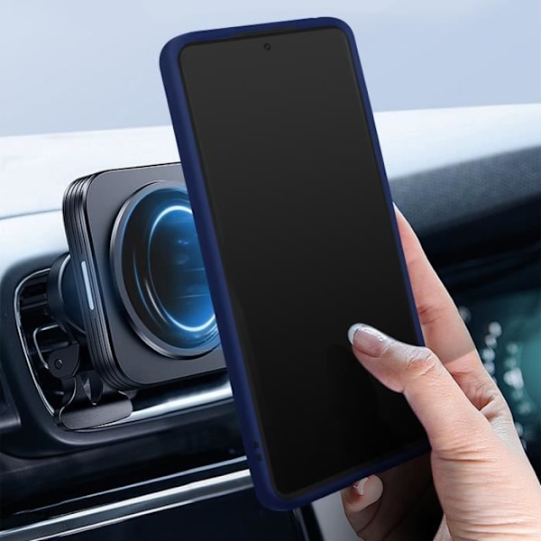 Fodral till Honor 90 Lite - AVIZAR - Ringrip - Metallring - Videostöd - Blå Blå
