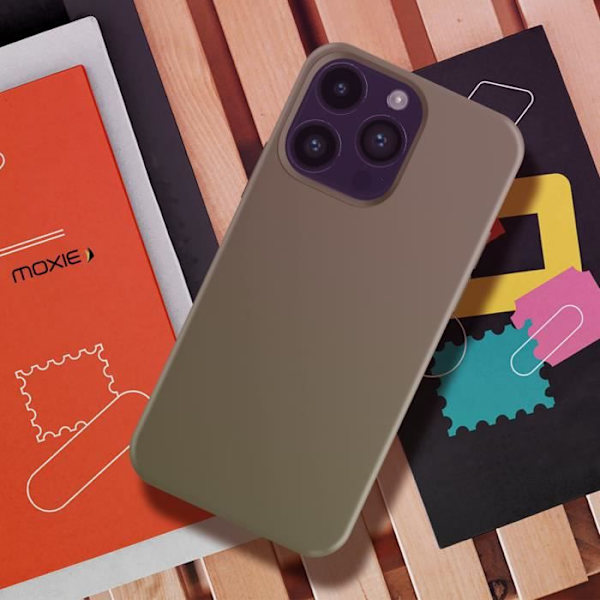 iPhone 14 Pro max kuori - MOXIE - Puolijäykkä - Ohut - Kevyt - Pehmeä sisustus - Nardo harmaa nardo grå