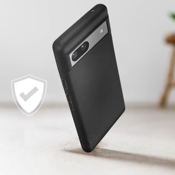 Coque - Google - Pixel 7a - Silikonegummi - Blød - Ultra-tynd - Sort Svart