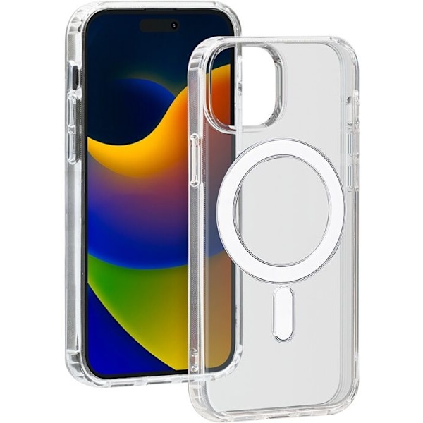 BigBen Connected Magsafe Silicone Hybrid Case för iPhone 15 Plus Klar Transparent