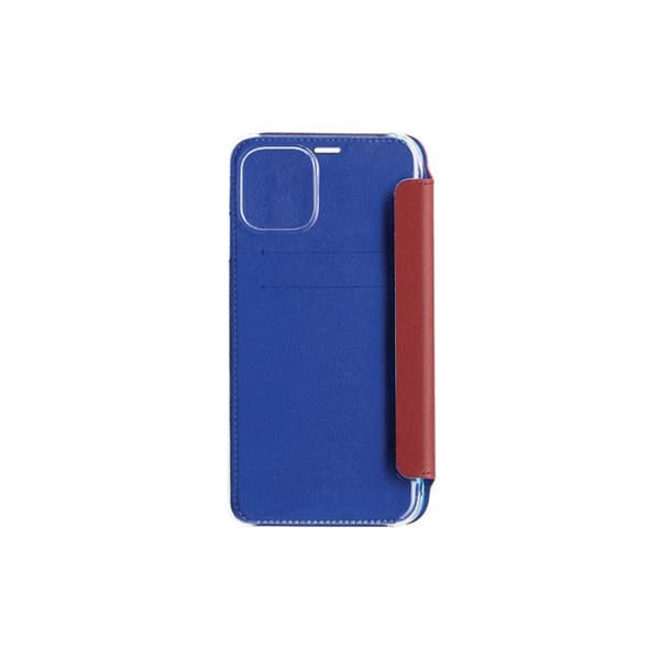 Étui Folio Premium - BEETLECASE - iPhone 12/iPhone 12 Pro - Rød Læder - Glas Bag - Magnetisk Röd