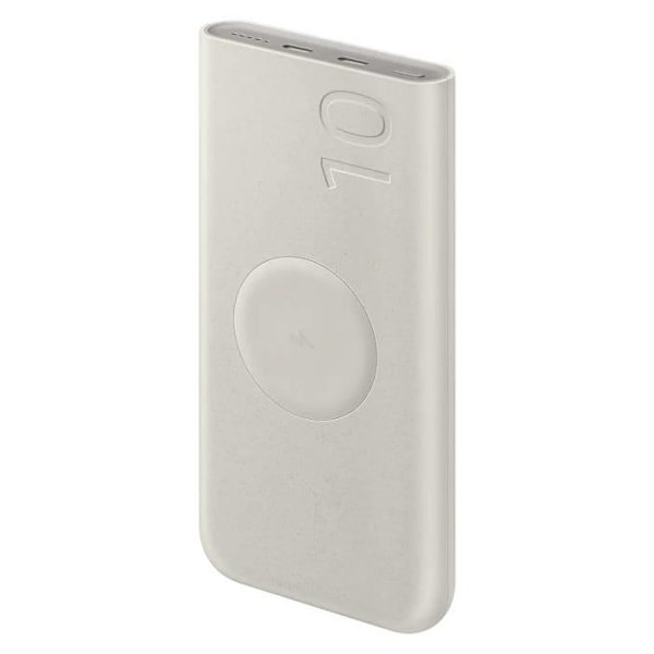 Trådlös Extern Laddare Original 10000 mAh 2x USB C Snabbladdning 25W Samsung Beige Beige