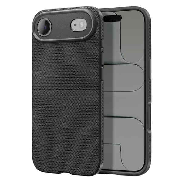 Cover til iPhone Air - SPIGEN - Model Liquid Air - Fleksibel - Anti-glid - Sort Svart