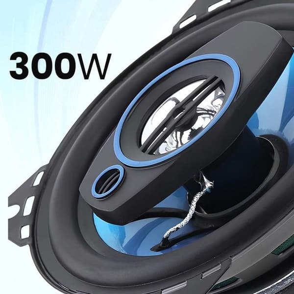 Bilhögtalare - AVIZAR - 10x10 cm - 300W - 90 dB - Ferritmagnet Svart blå