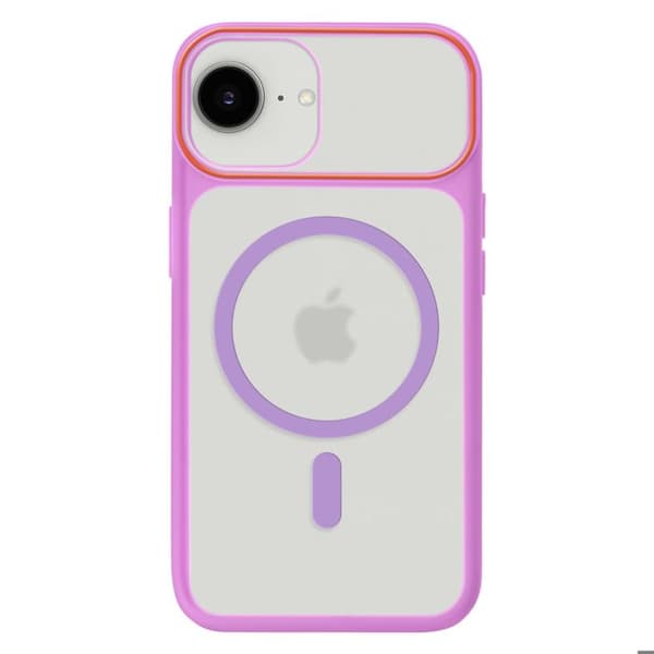 Cover til iPhone 16e Bi-Materiale Design Kompatibel med MagSafe Lilla Violett