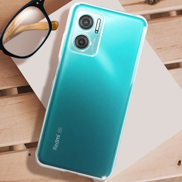 AVIZAR Mjukt skyddsfodral för Xiaomi Redmi 10 5G - Transparent - Snabb och enkel installation Vit