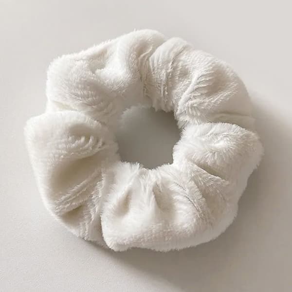 Chouchou - AVIZAR - Minky Fluffy - Vit - Mjuk - Håraccessoar Vit