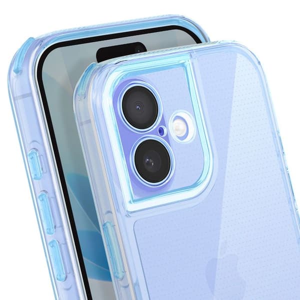Skyddsfall för iPhone 17 Förstärkt Bi-Material Texturerad Halkfria Blå Blå