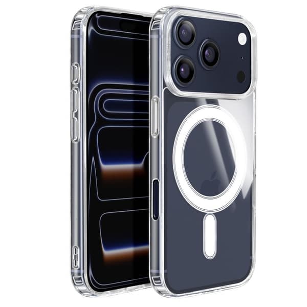 MagSafe cover - TACTICAL - iPhone 17 Pro Max - Gennemsigtig - Optimal beskyttelse - Hurtig montering Vit