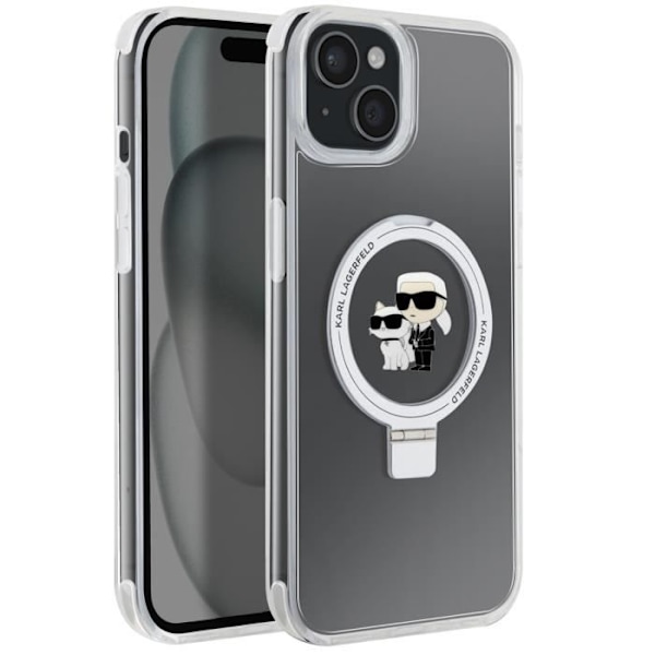 Etui til iPhone 15 Plus Karl Lagerfeld - Silikone Gel Forstærkede hjørner - Gennemsigtig Transparent