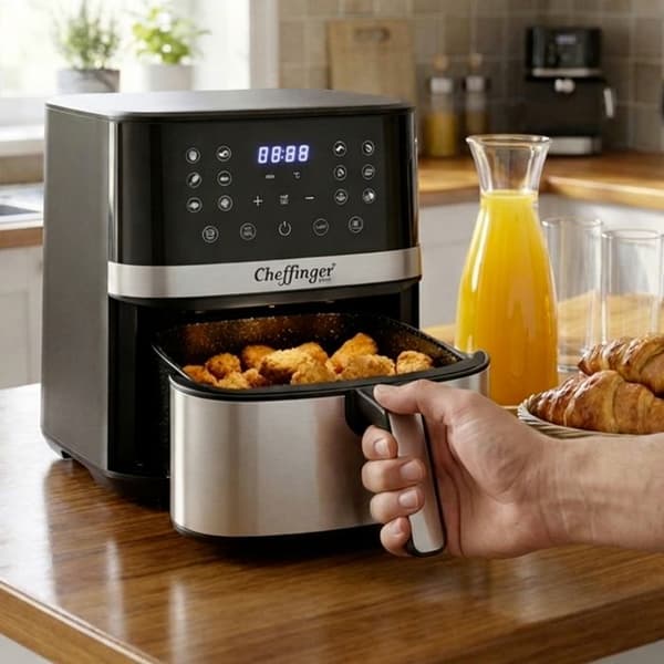 Luftfritös - CHEFFINGER - Cheffinger - 7 L - 1600 W - Touchscreen LED-display Svart