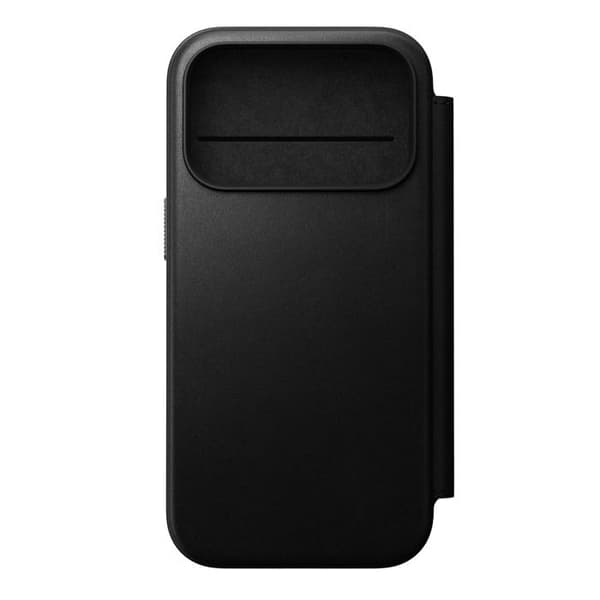 Coque Folio - NOMAD - iPhone 17 Pro - Læder i fuld kvalitet - Fuld beskyttelse - Indbygget stativ Svart