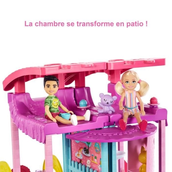 Barbie®-Chelsea House, 50 cm, dyr og mere end 15 tilbehør HCK77 Flerfärgad