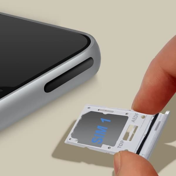 SIM-kortskuffe - AVIZAR - Samsung Galaxy A54 5G - Dual Nano SIM - Grå Grå