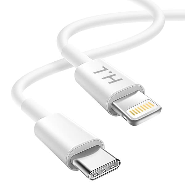 Lightning-kabel till USB-C 20W för iPhone / iPad Kompatibel Snabbladdning 2m Vit