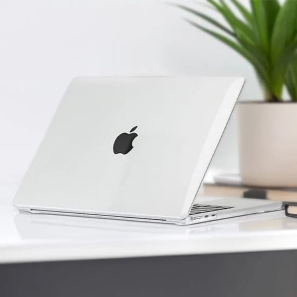 MacBook Neo Hårdskydd med Antiskidben MW Transparent Vit