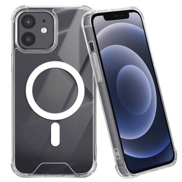Magsafe Fodral för iPhone 12 - AVIZAR - Silikongel - Transparenta stötsäkra förstärkta hörn Transparent