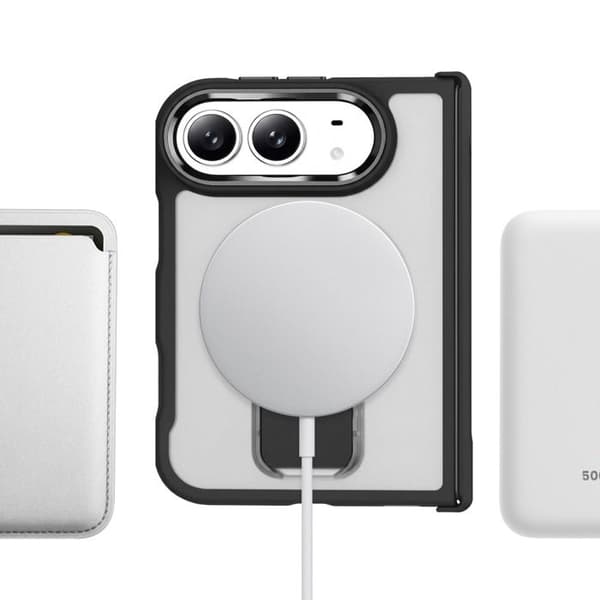 iPhone Duo Cover Kompatibel med MagSafe med Støtte Stativ Pango Sort Svart
