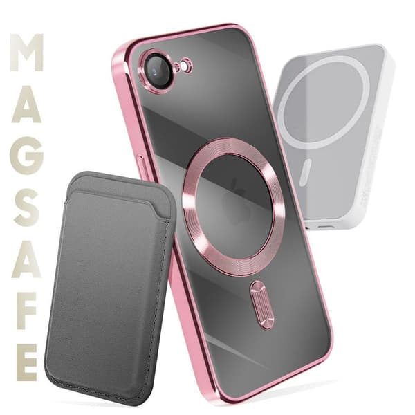 Coque - Silikon - iPhone 16e - Rosa - Stötskydd - Skyddad Kamerablock Rosa