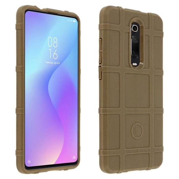 Coque - ADVARSEL - Xiaomi Mi 9T - Stødabsorberende - Forstærket Silikone - Design med Reliefterninger Gul Gult guld
