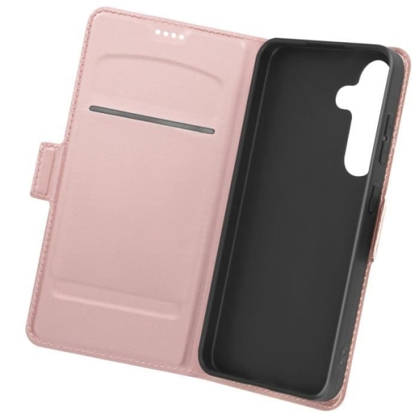 AVIZAR etui til Samsung Galaxy S2 - Slim Powder Pink Design - Halvstiv skal - Kortholder og videounderstøttelse Rosa