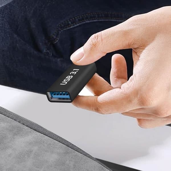 USB C naaras - USB 3.1 naaras -liitin Nopeat siirrot 5 Gbps Kompakti musta
