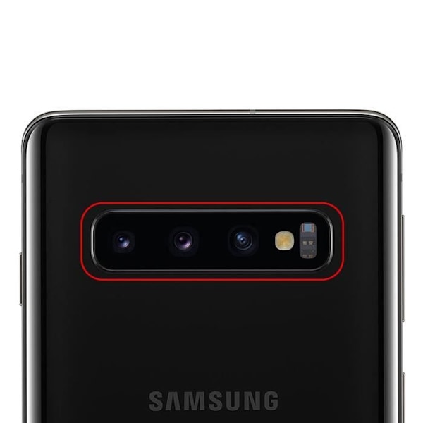 Bagkameraobjektiv - AVIZAR - Samsung Galaxy S10 - Sort - Beskyttelse og kvalitet Svart
