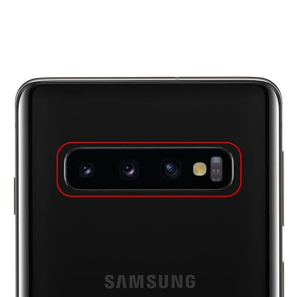 Bakre kameralins - AVIZAR - Samsung Galaxy S10 - Svart - Skydd och kvalitet Svart
