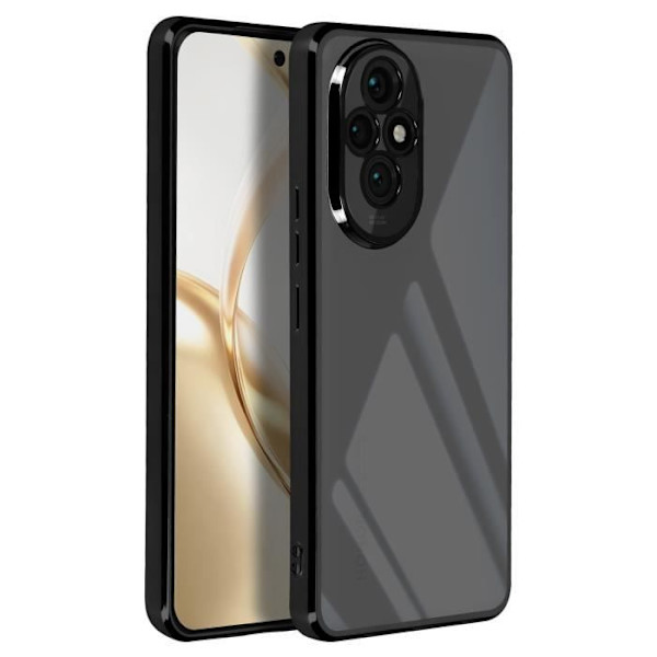 Fodral till Honor 200 Pro Transparent Back Black Chrome Effect Contour Svart