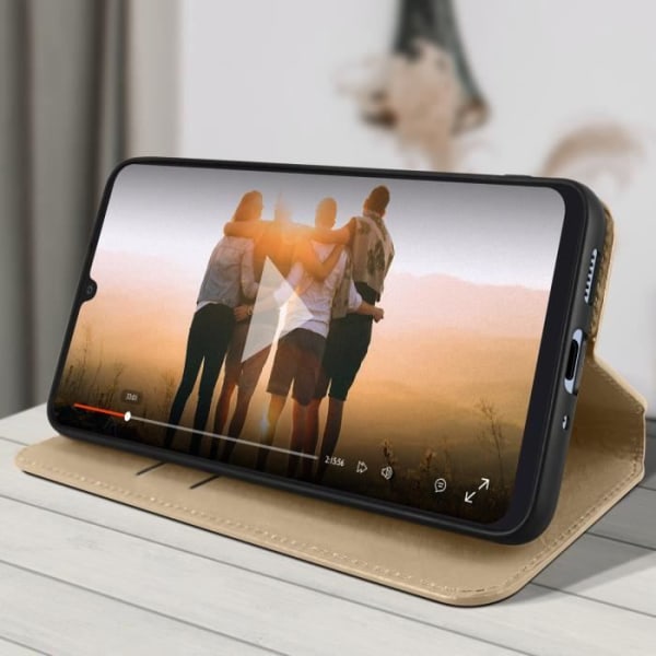 Samsung Galaxy A33 5G Fodral Flip Wallet Video Support Guld