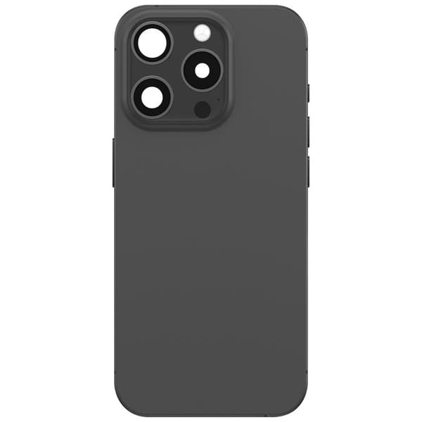 Batteri Cache för iPhone 15 Pro med Förmonterad Chassi och Svart MagSafe Modul Svart