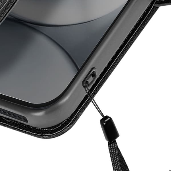 Etui til Redmi Note 15 Pro 5G Læderlook med Kortlomme og Stativfunktion Sort Svart