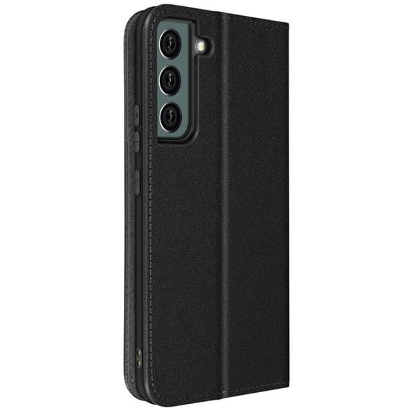 Folio-etui til Galaxy S22 med kortlomme og støttefunktion i sort Svart