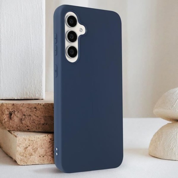 Etui til Samsung Galaxy S23 FE - AVIZAR - Klassisk etui mat - Blå - Halvstivt - Mat anti-fingeraftryk finish Blå