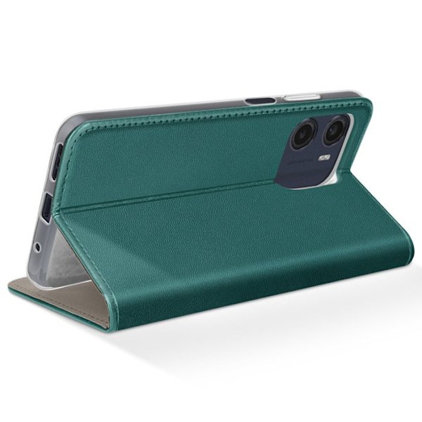 Etui til Motorola Moto E15 / G05 Klaps Wallet Magnetisk Støtte Grøn Grön