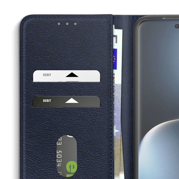 Fodral för Honor Magic 7 Pro Fällbart Plånbok och Videostöd Blå Natt Blå