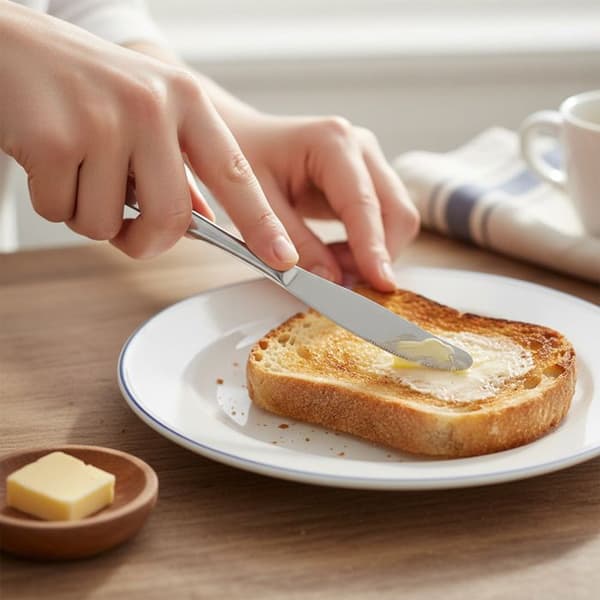 Spiseknive - CHEFFINGER - 23cm - Rustfrit Stål - Sæt af 6 - Korrosionsbestandige Grå