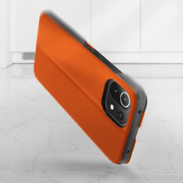 Clear View Xiaomi Mi 11 Lite Case Display Time Stand Video Orange Orange